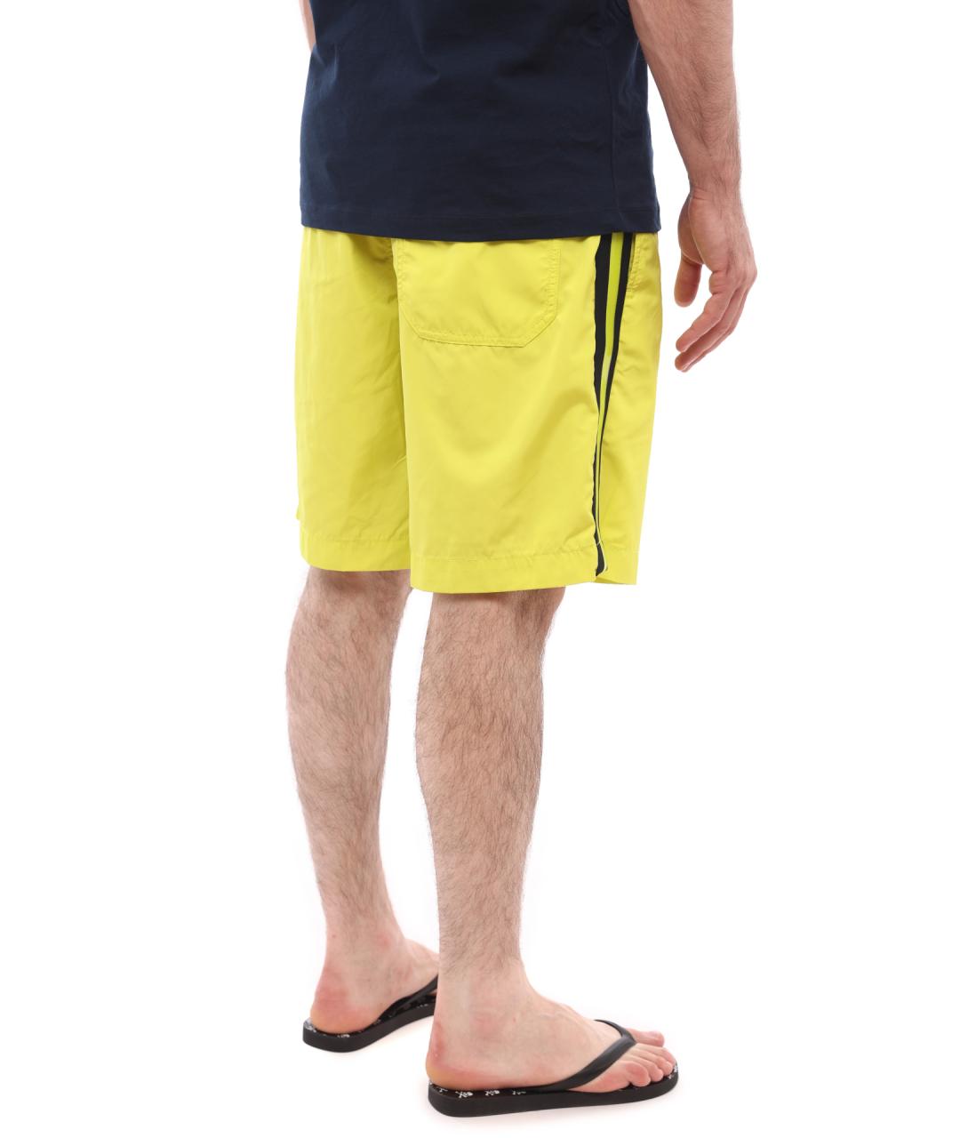 DIESEL Желтые полиэстеровые шорты, фото 6