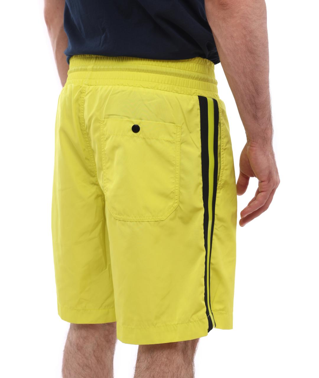 DIESEL Желтые полиэстеровые шорты, фото 9