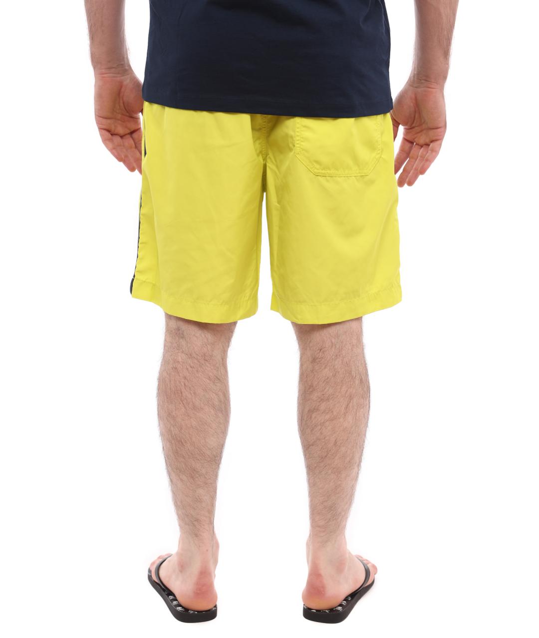 DIESEL Желтые полиэстеровые шорты, фото 5