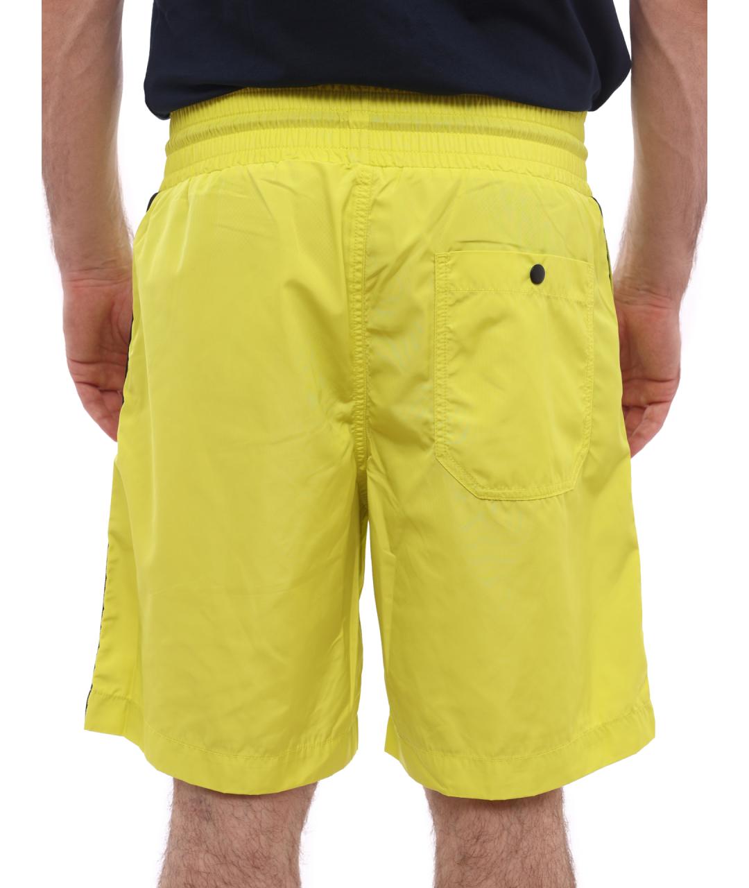 DIESEL Желтые полиэстеровые шорты, фото 8