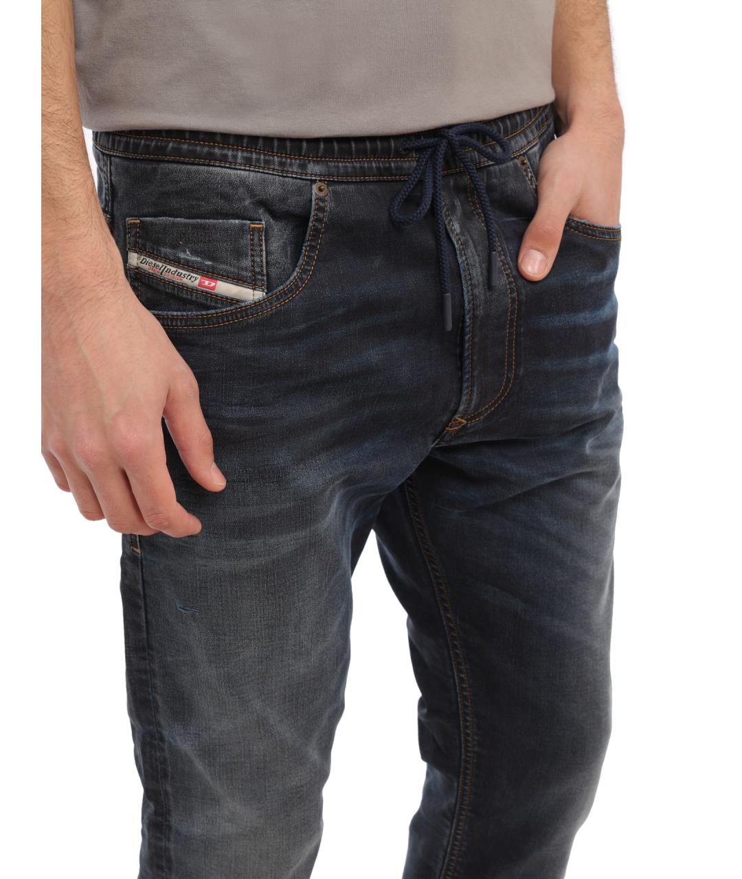 DIESEL Серые хлопковые прямые джинсы, фото 5