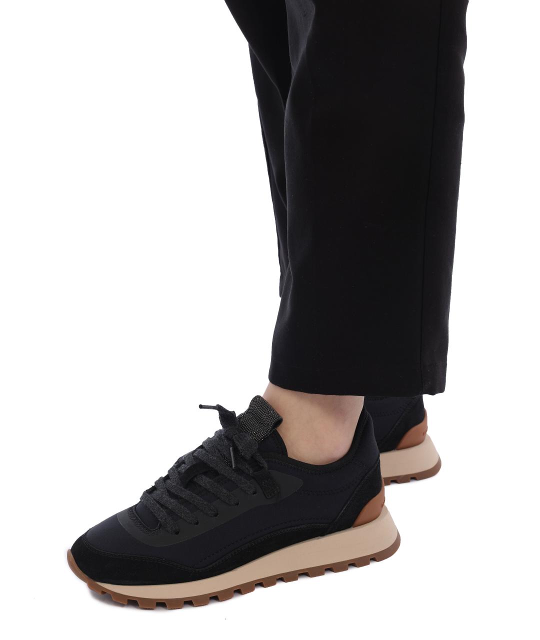 BRUNELLO CUCINELLI Черные замшевые кроссовки, фото 7