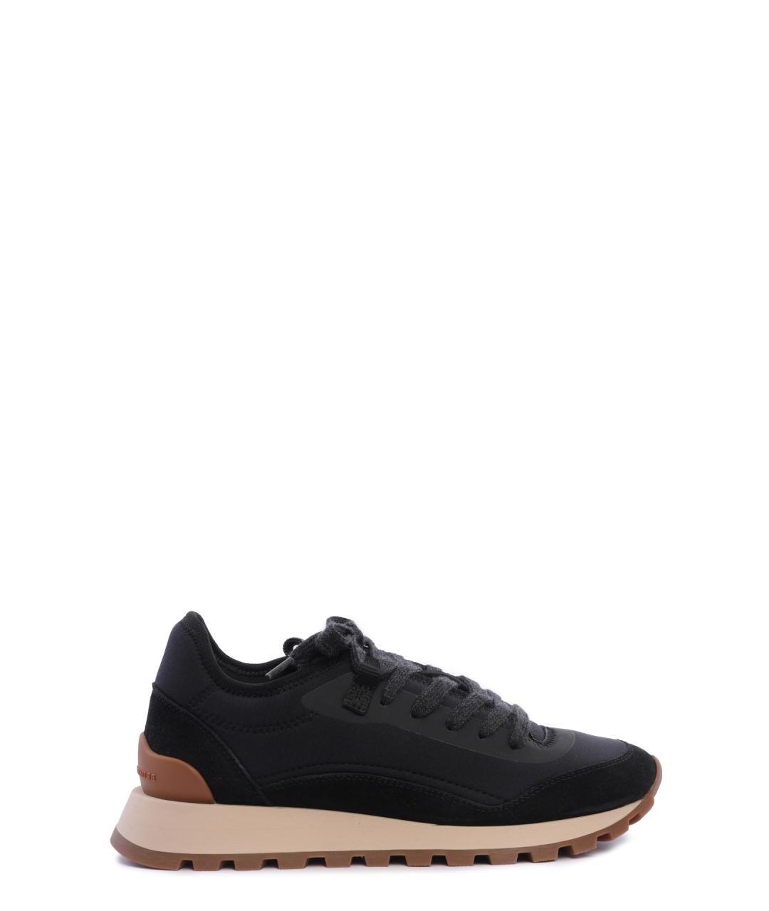 BRUNELLO CUCINELLI Черные замшевые кроссовки, фото 1