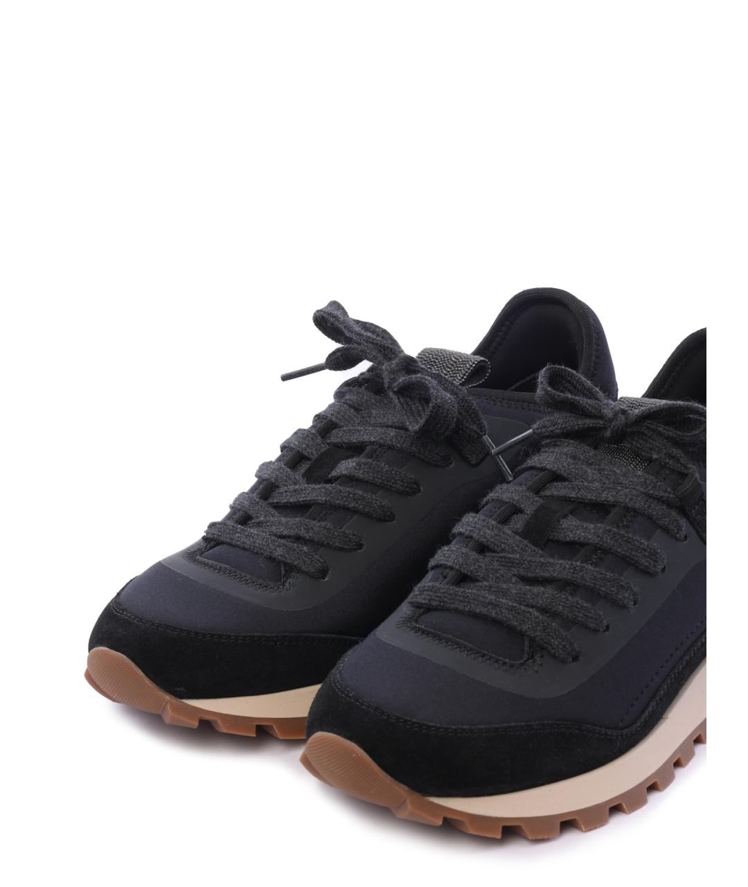 BRUNELLO CUCINELLI Черные замшевые кроссовки, фото 6