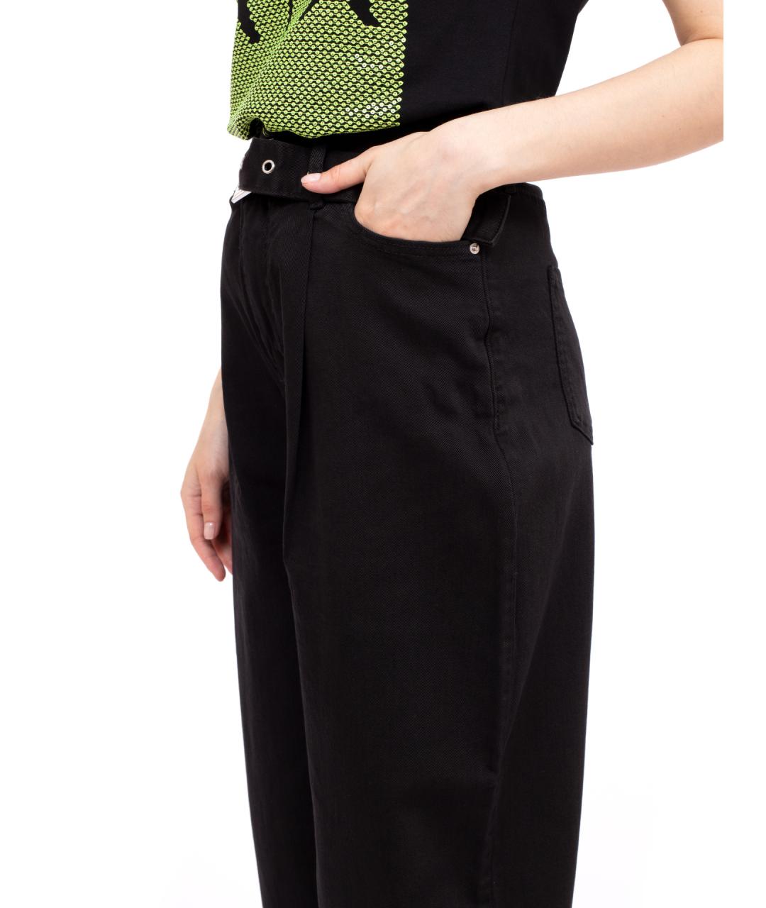 ARMANI EXCHANGE Черные хлопковые прямые джинсы, фото 3