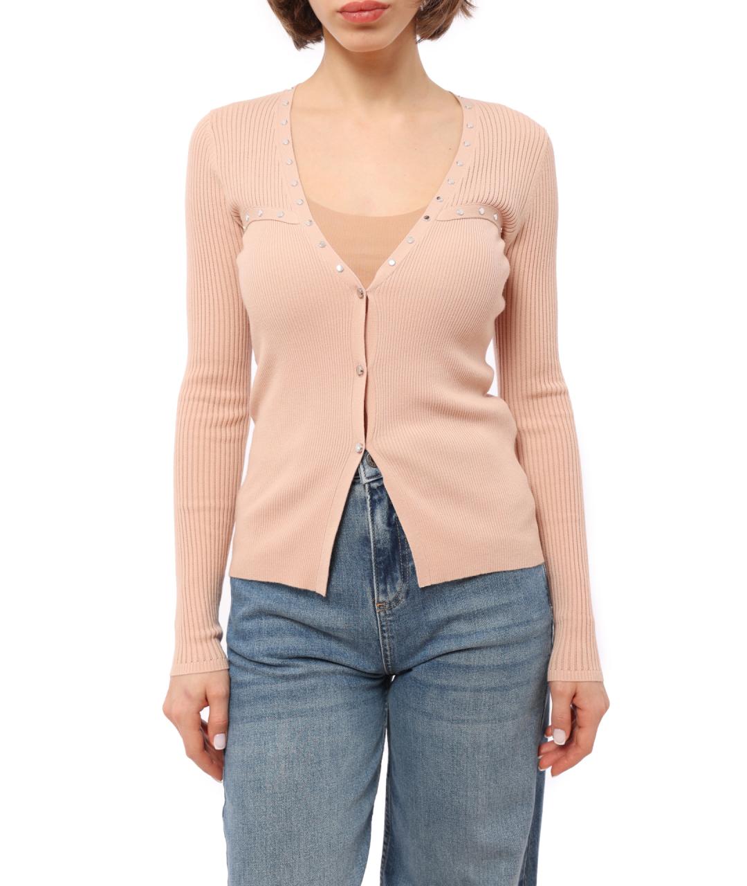 LIU JO Бежевый хлопковый жакет/пиджак, фото 4