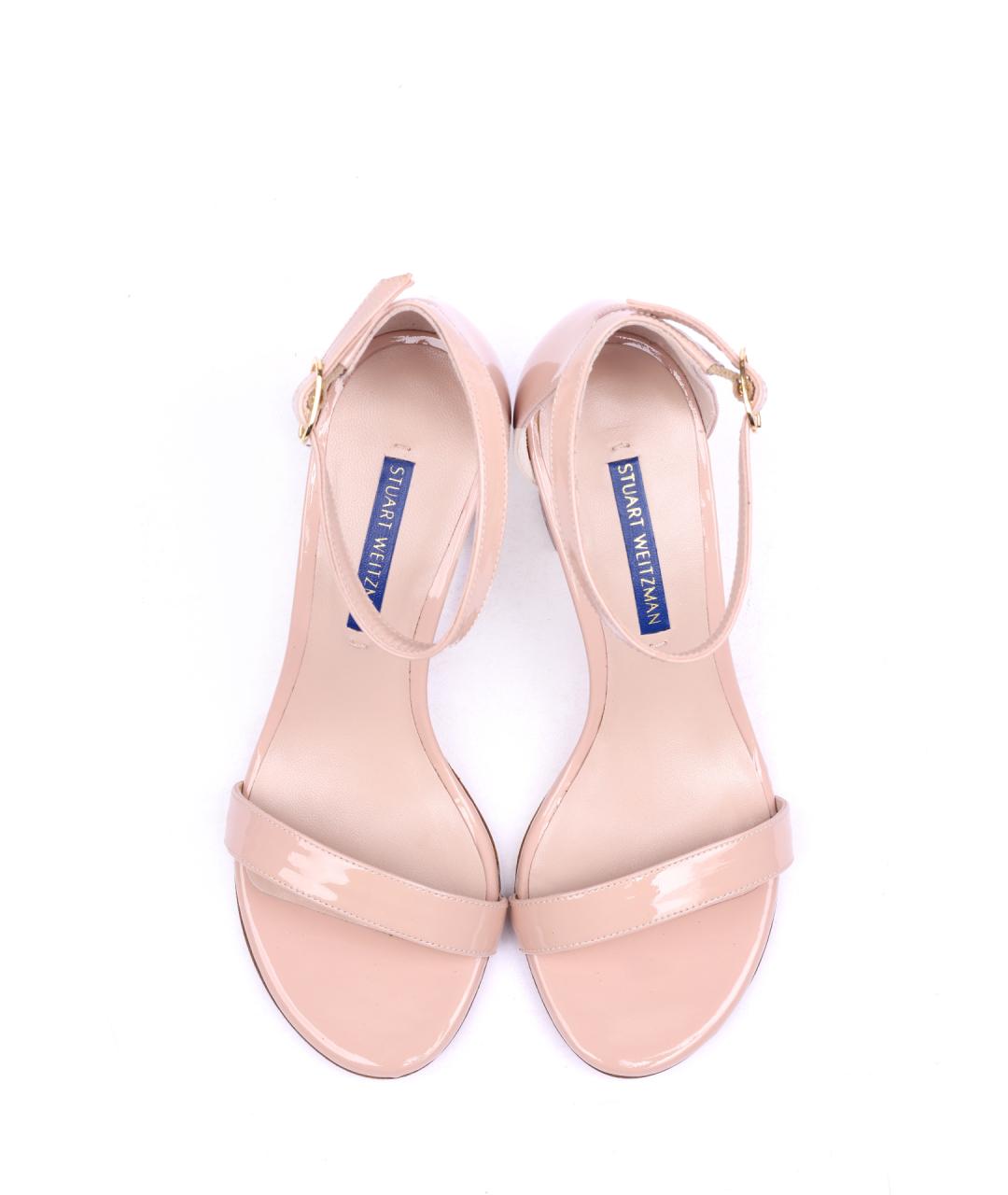 STUART WEITZMAN Розовые кожаные босоножки, фото 4