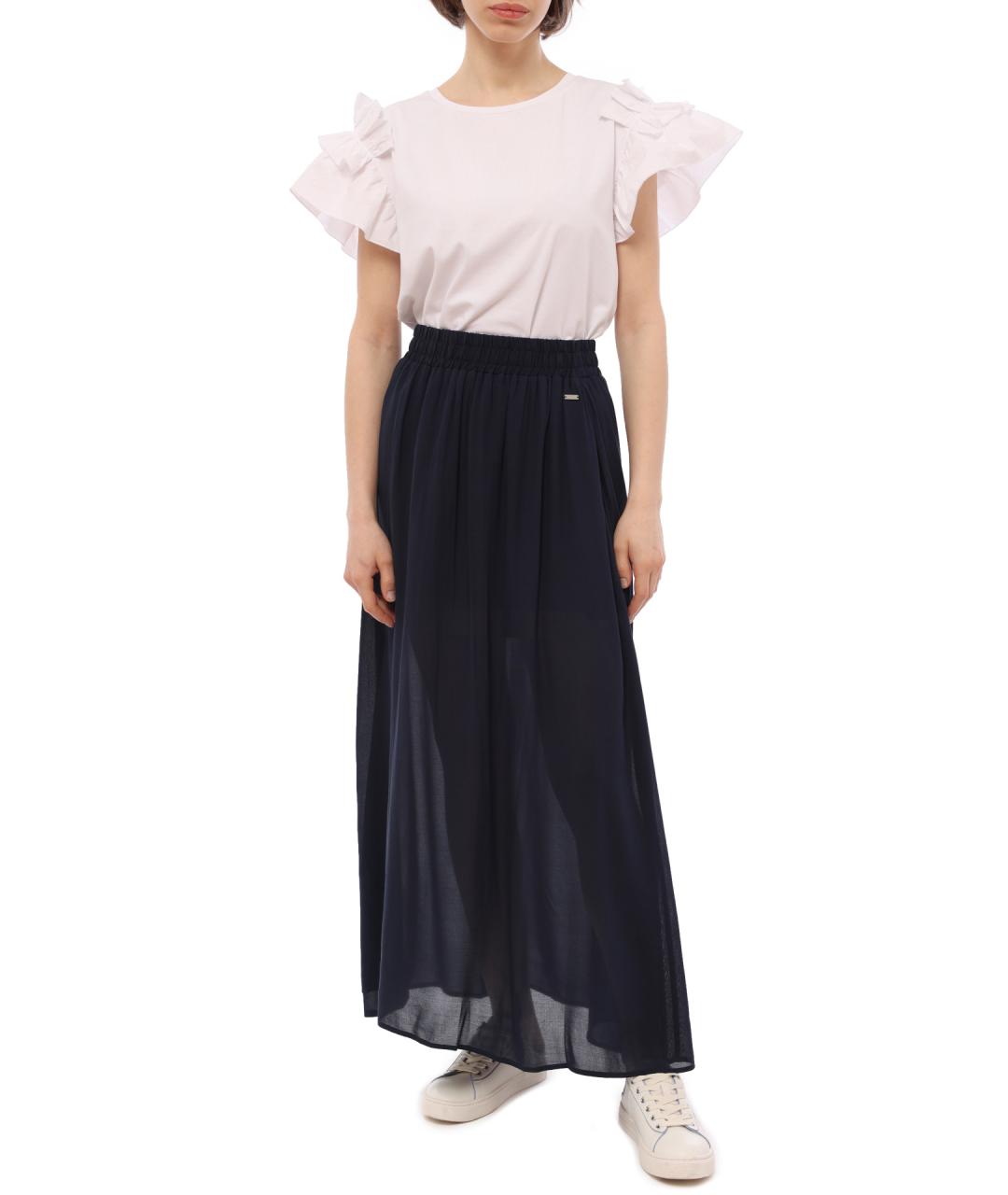 ARMANI EXCHANGE Темно-синяя юбка макси, фото 2