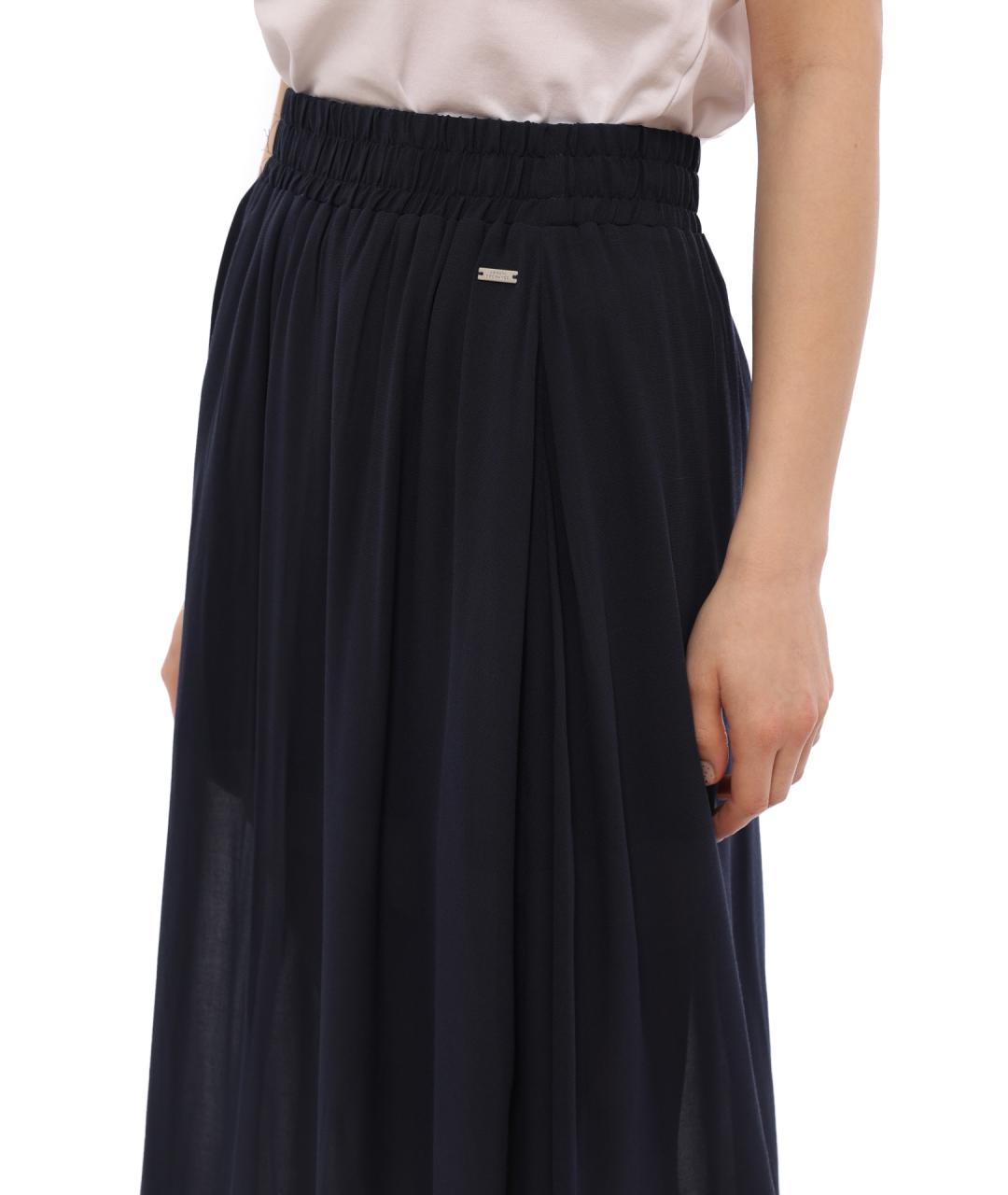 ARMANI EXCHANGE Темно-синяя юбка макси, фото 4