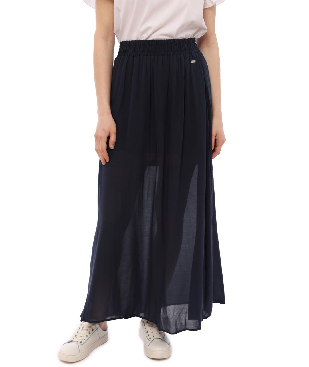 ARMANI EXCHANGE Темно-синяя юбка макси, фото 1