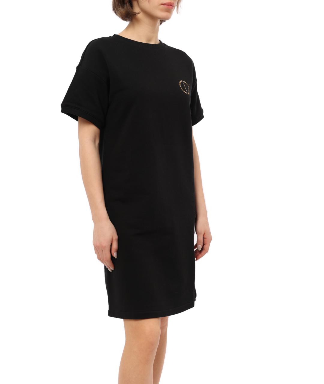 ARMANI EXCHANGE Черное хлопковое повседневное платье, фото 5