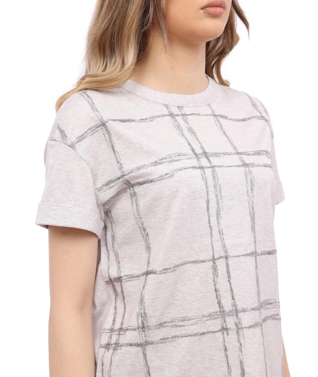 BRUNELLO CUCINELLI Мульти хлопковая футболка, фото 5