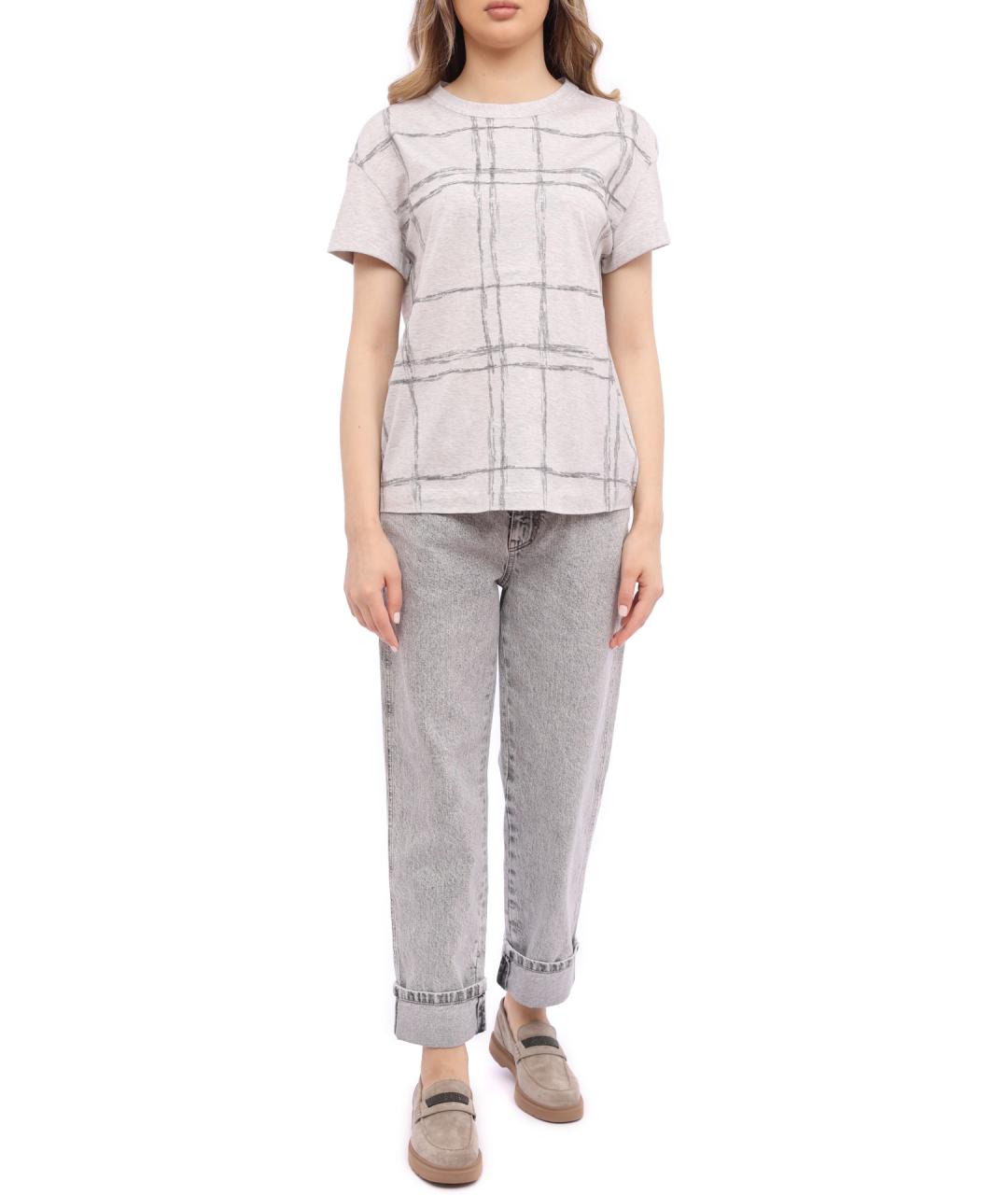 BRUNELLO CUCINELLI Мульти хлопковая футболка, фото 2