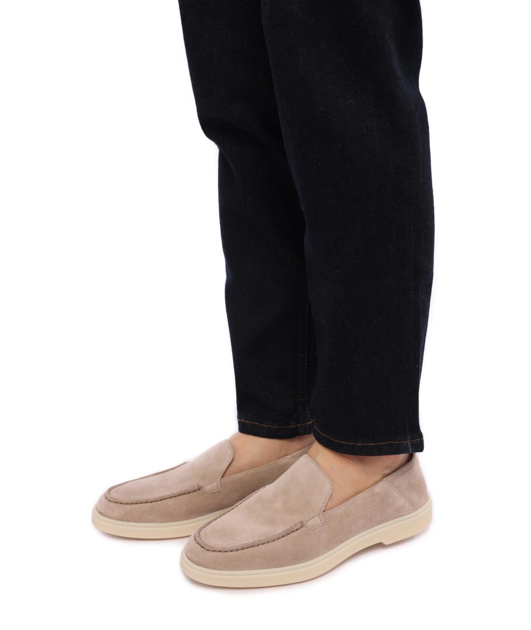 SANTONI Розовые замшевые лоферы, фото 7