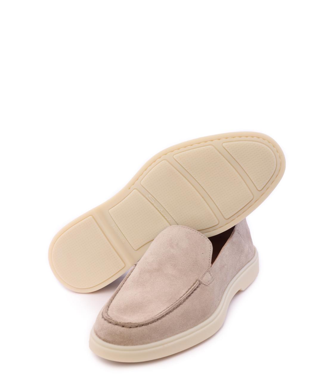SANTONI Розовые замшевые лоферы, фото 5
