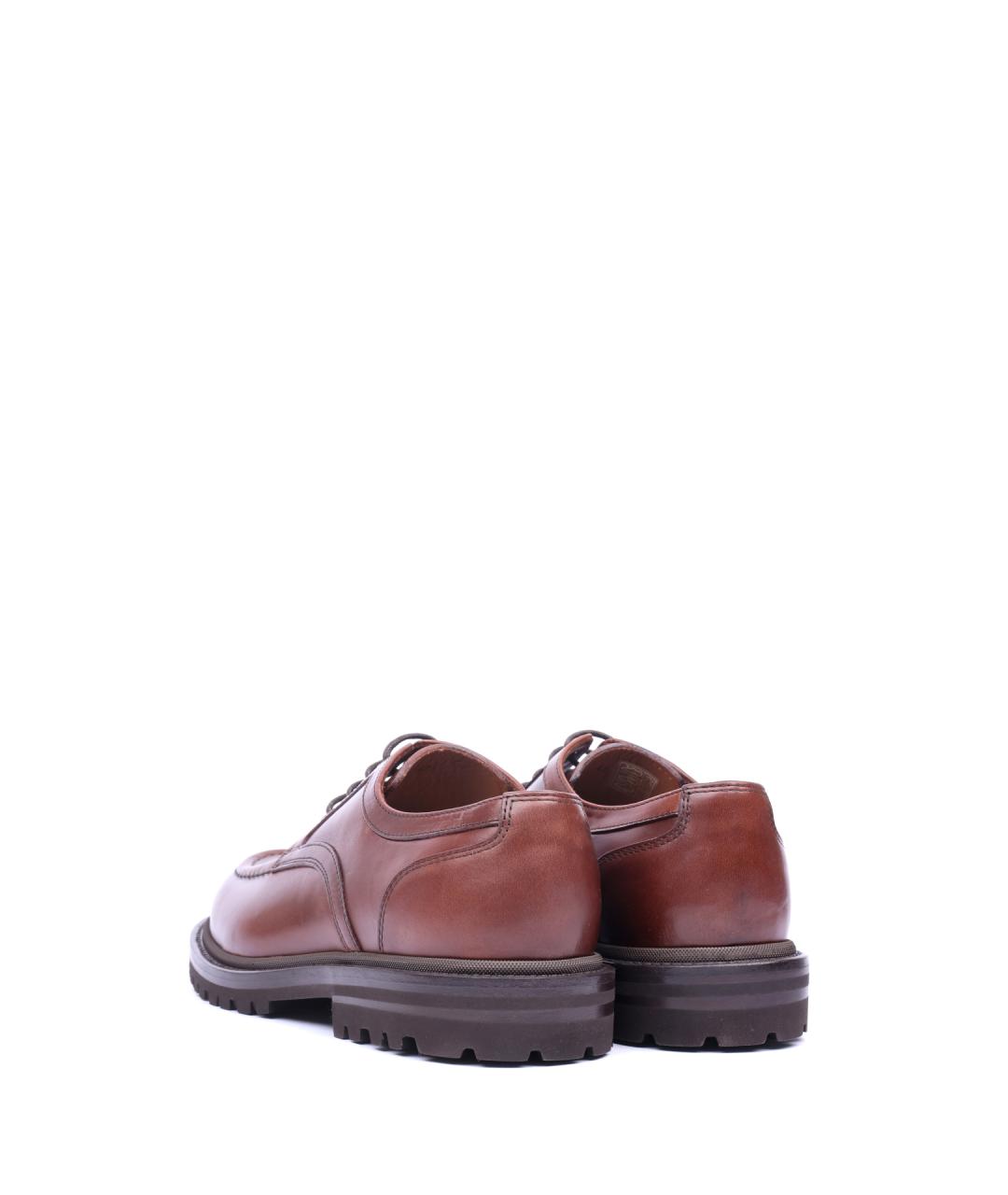 BRUNELLO CUCINELLI Коричневые кожаные туфли, фото 3