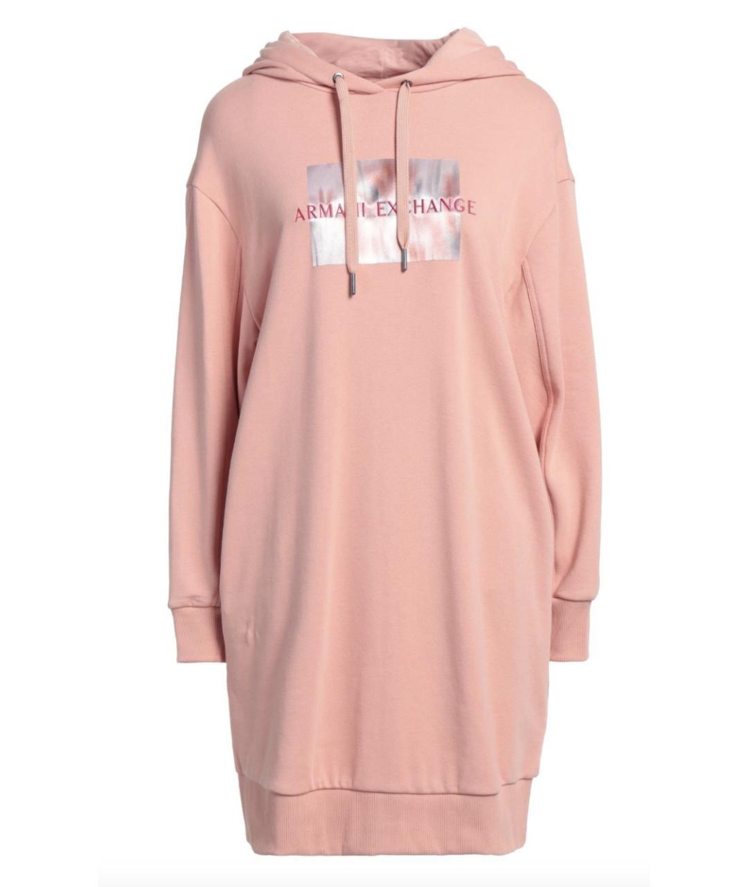 ARMANI EXCHANGE Оранжевое хлопковое повседневное платье, фото 1