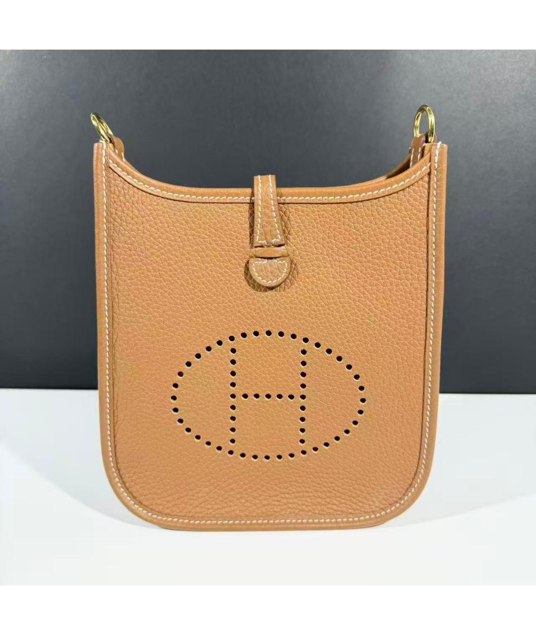 HERMES Коричневая кожаная сумка через плечо, фото 3