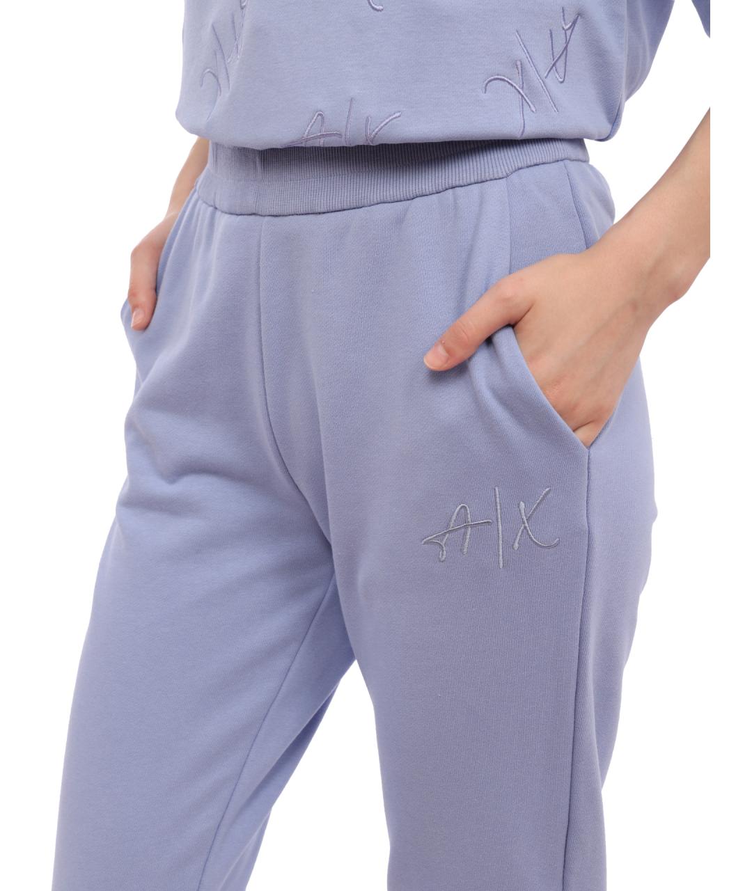 ARMANI EXCHANGE Фиолетовые хлопковые спортивные брюки и шорты, фото 5