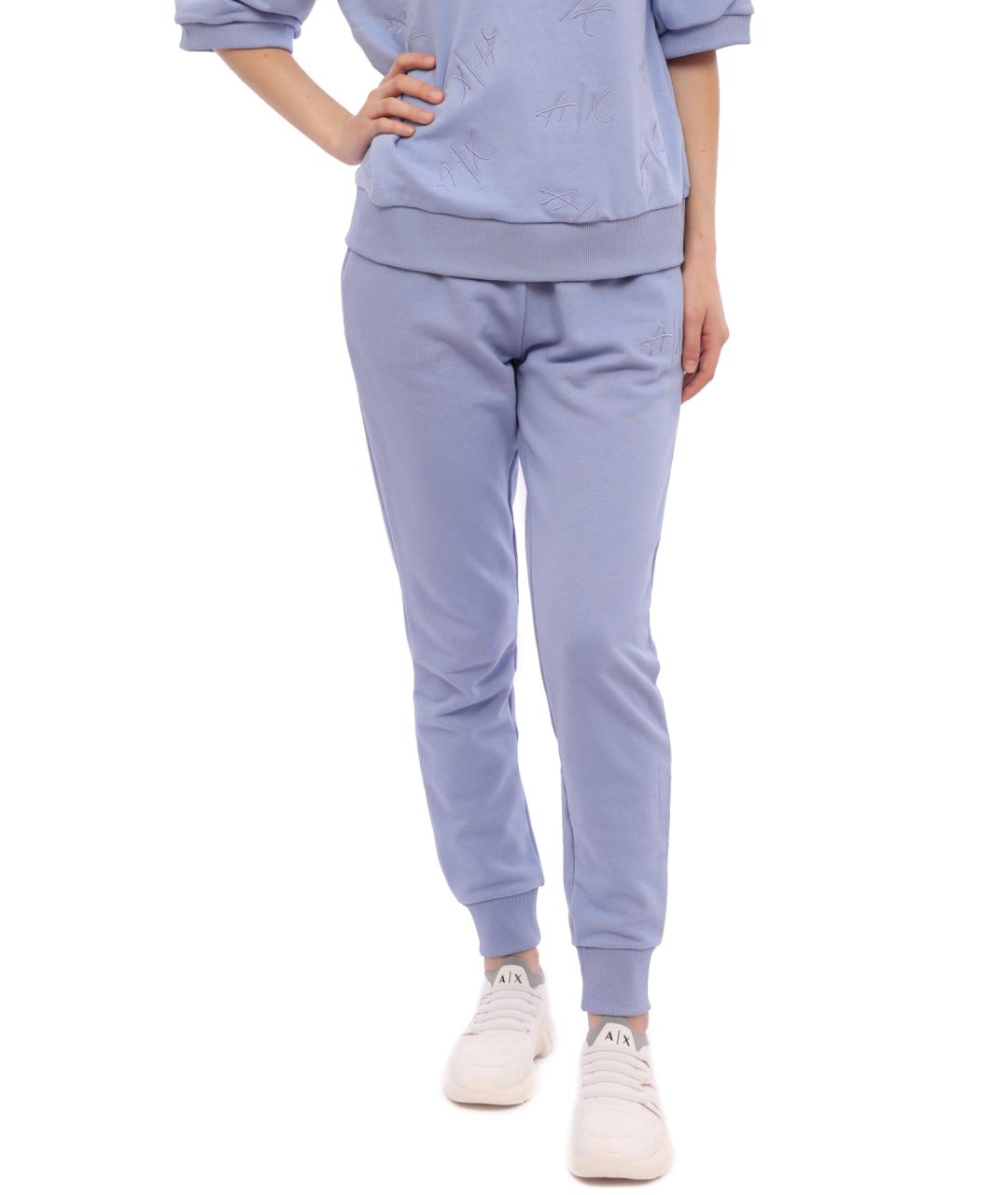 ARMANI EXCHANGE Фиолетовые хлопковые спортивные брюки и шорты, фото 1