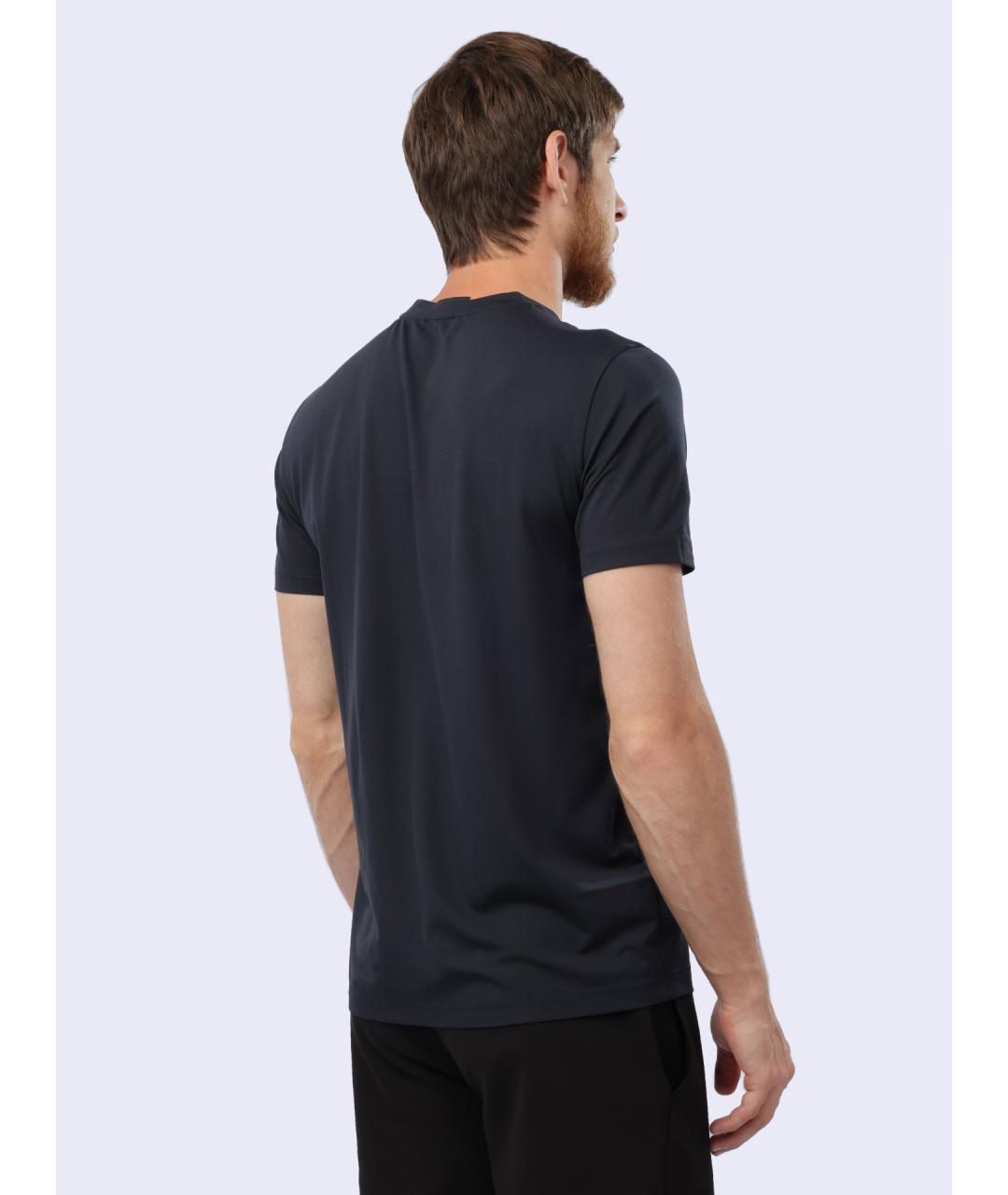 EA7 Синяя вискозная футболка, фото 6