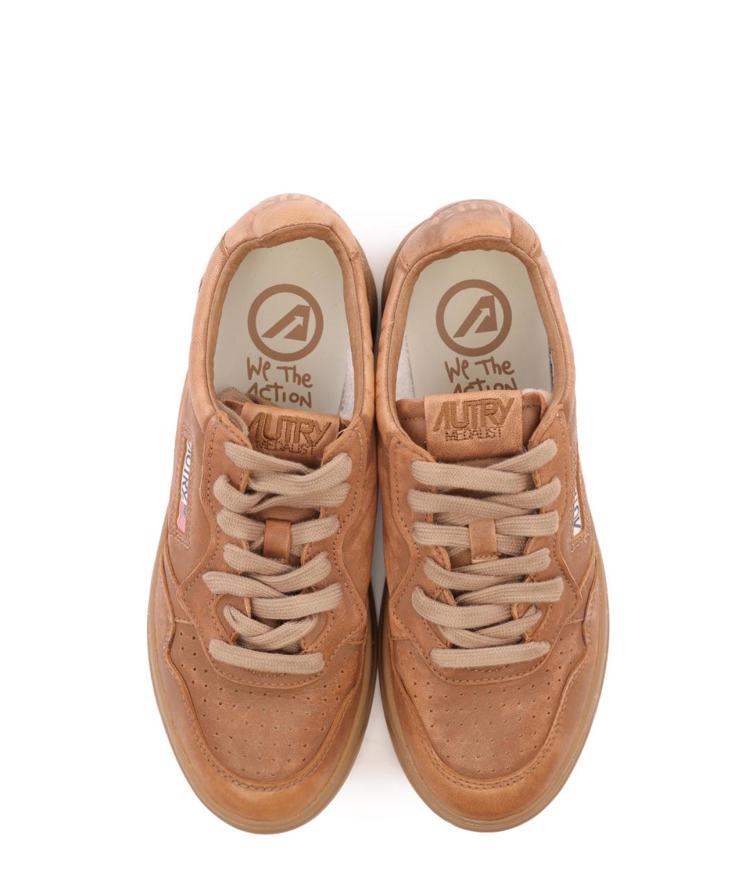 AUTRY Коричневые кожаные кеды, фото 4