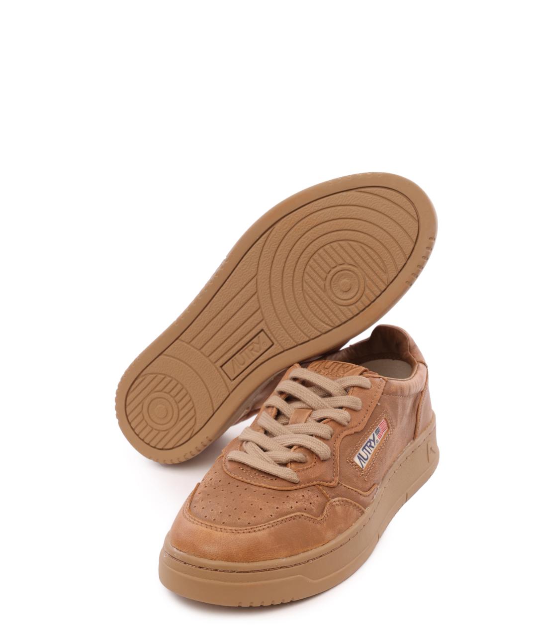 AUTRY Коричневые кожаные кеды, фото 5