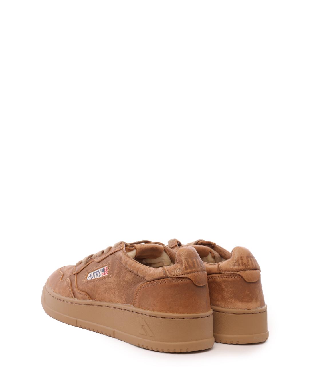 AUTRY Коричневые кожаные кеды, фото 3