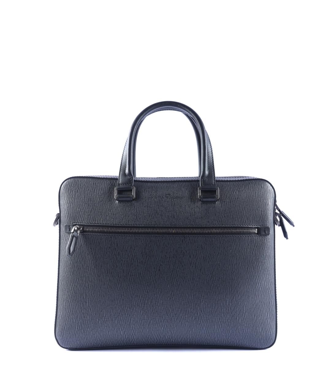 FERRAGAMO Черный портфель, фото 1
