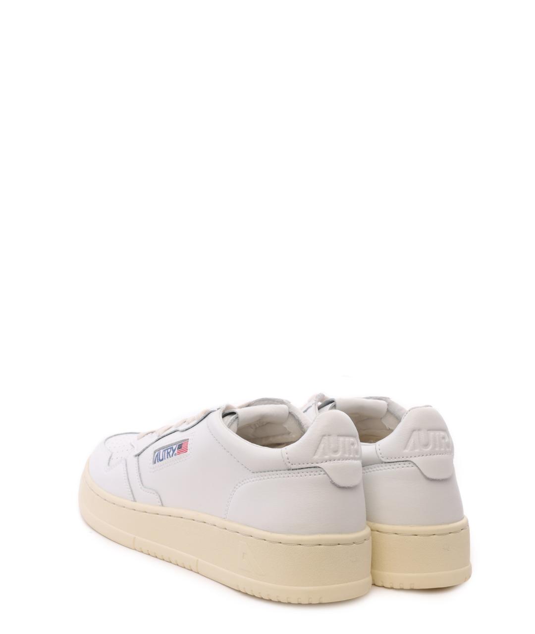 AUTRY Белые кожаные низкие кроссовки / кеды, фото 3