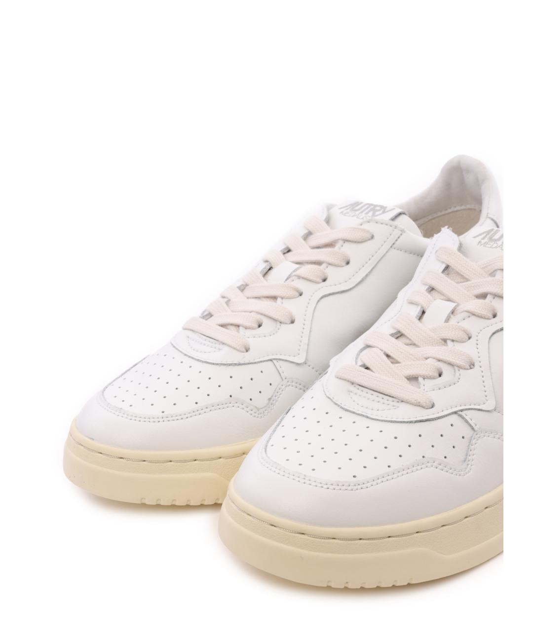 AUTRY Белые кожаные низкие кроссовки / кеды, фото 6