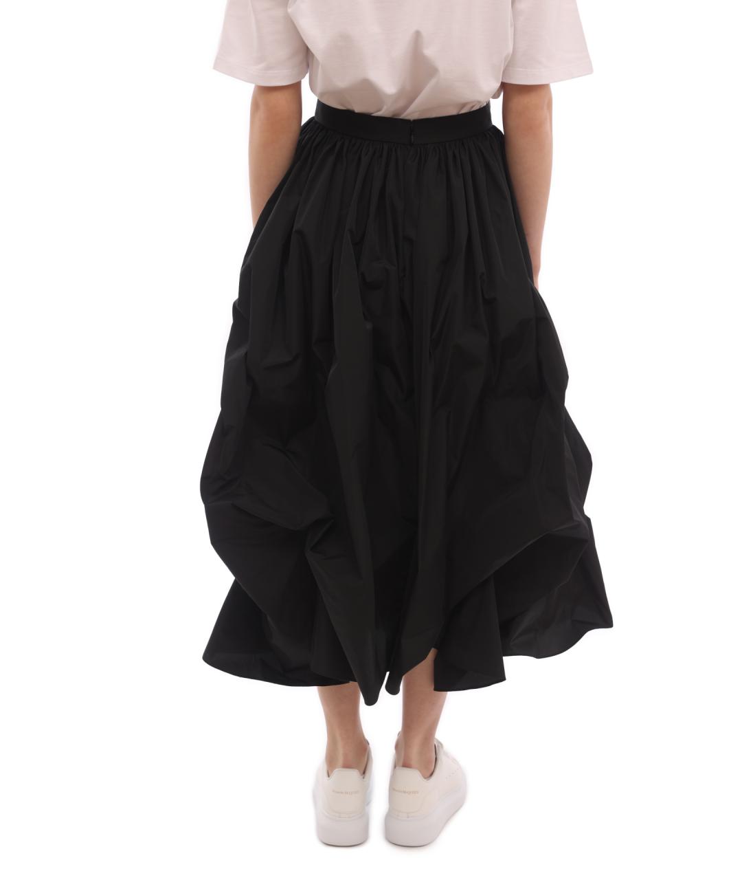 ALEXANDER MCQUEEN Черная юбка миди, фото 4