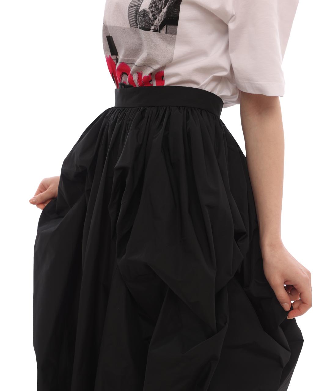 ALEXANDER MCQUEEN Черная юбка миди, фото 6