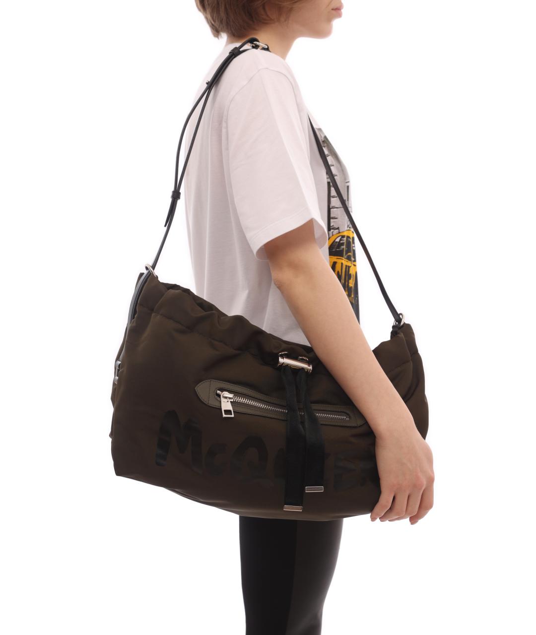 ALEXANDER MCQUEEN Хаки дорожная/спортивная сумка, фото 6