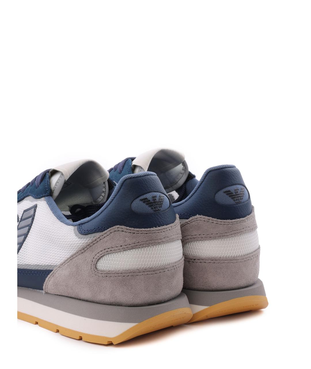 EMPORIO ARMANI Синие низкие кроссовки / кеды, фото 6