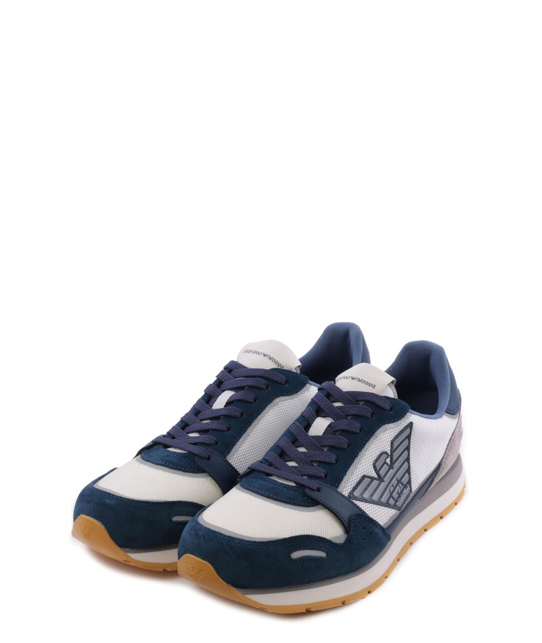 EMPORIO ARMANI Синие низкие кроссовки / кеды, фото 2