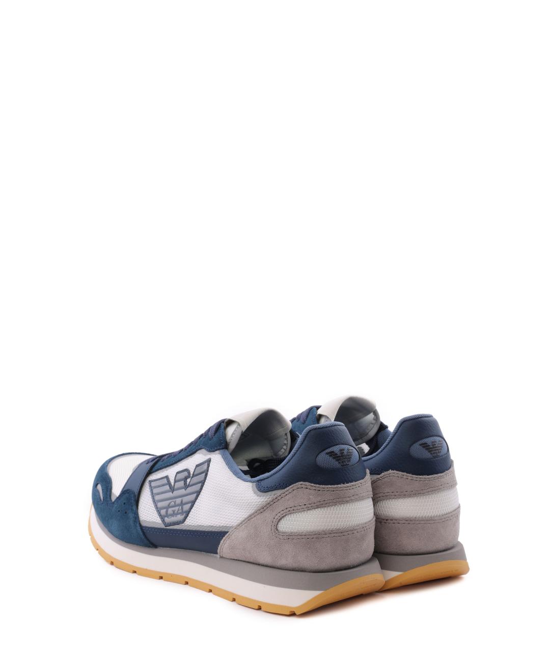 EMPORIO ARMANI Синие низкие кроссовки / кеды, фото 3