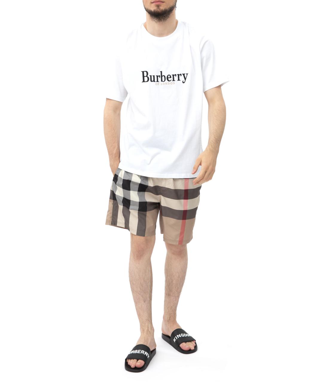 BURBERRY Бежевые шорты, фото 3