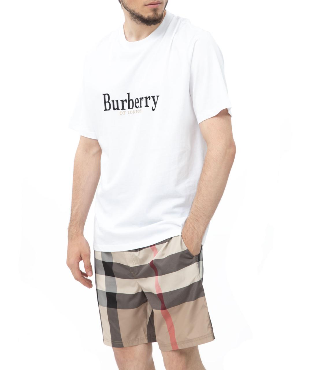BURBERRY Бежевые шорты, фото 4