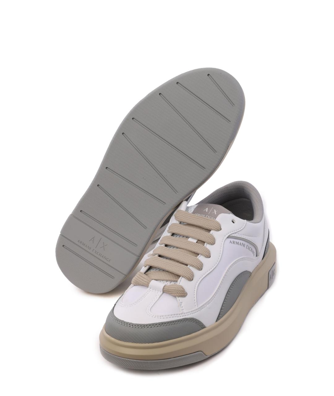 ARMANI EXCHANGE Белые низкие кроссовки / кеды, фото 4