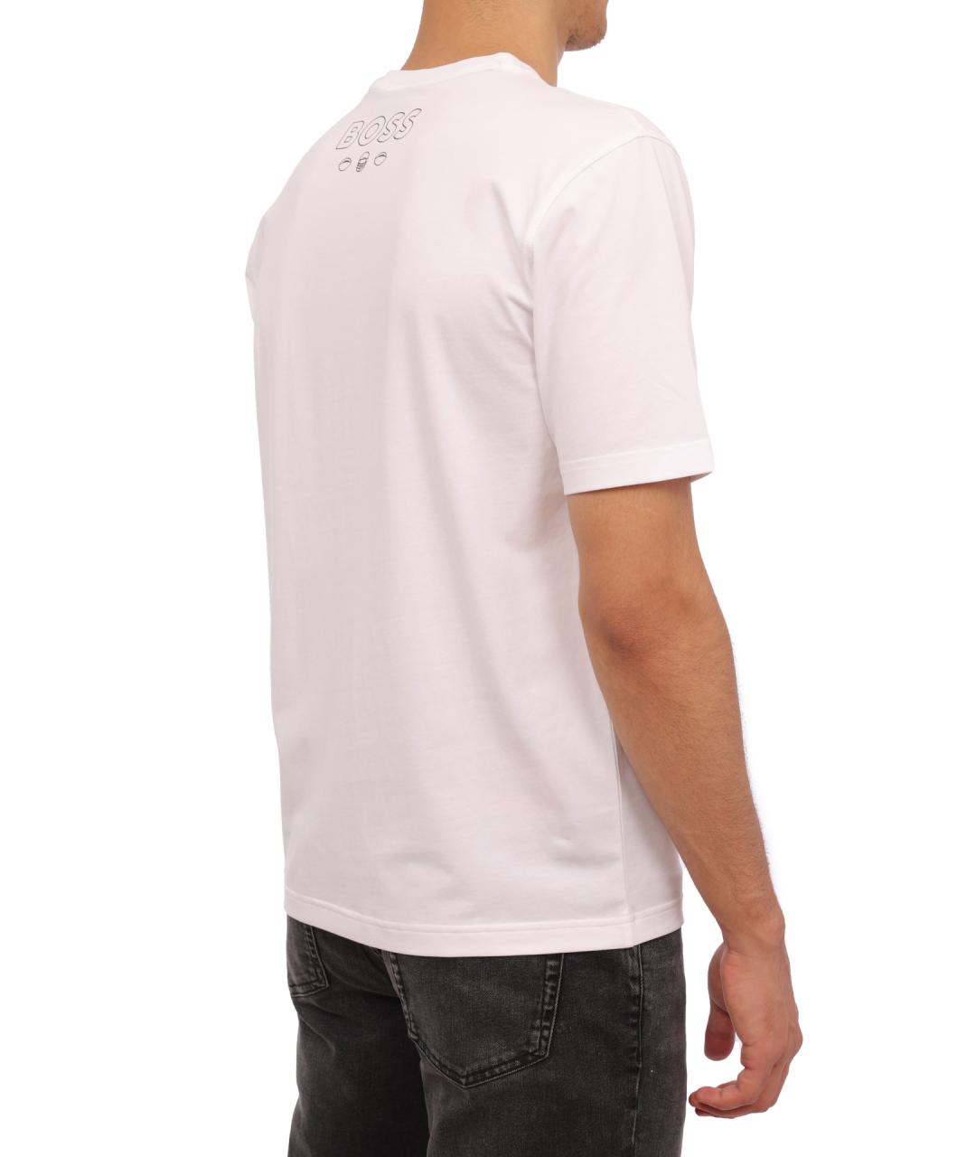 HUGO BOSS Белая хлопковая футболка, фото 5