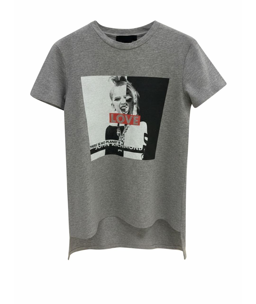 JOHN RICHMOND Серый хлопковый детская футболка / топ, фото 5