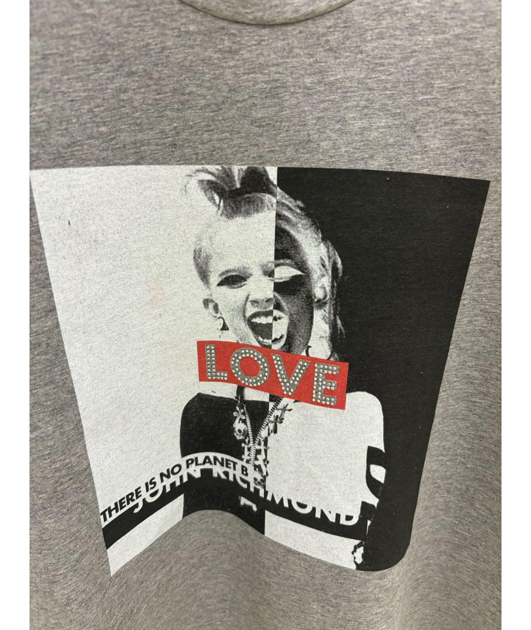 JOHN RICHMOND Серый хлопковый детская футболка / топ, фото 3