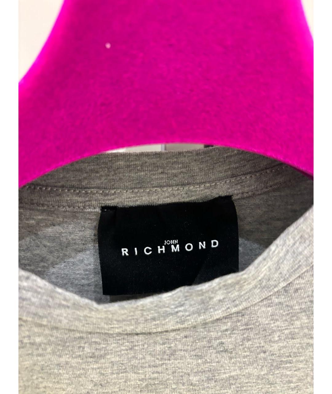 JOHN RICHMOND Серый хлопковый детская футболка / топ, фото 4