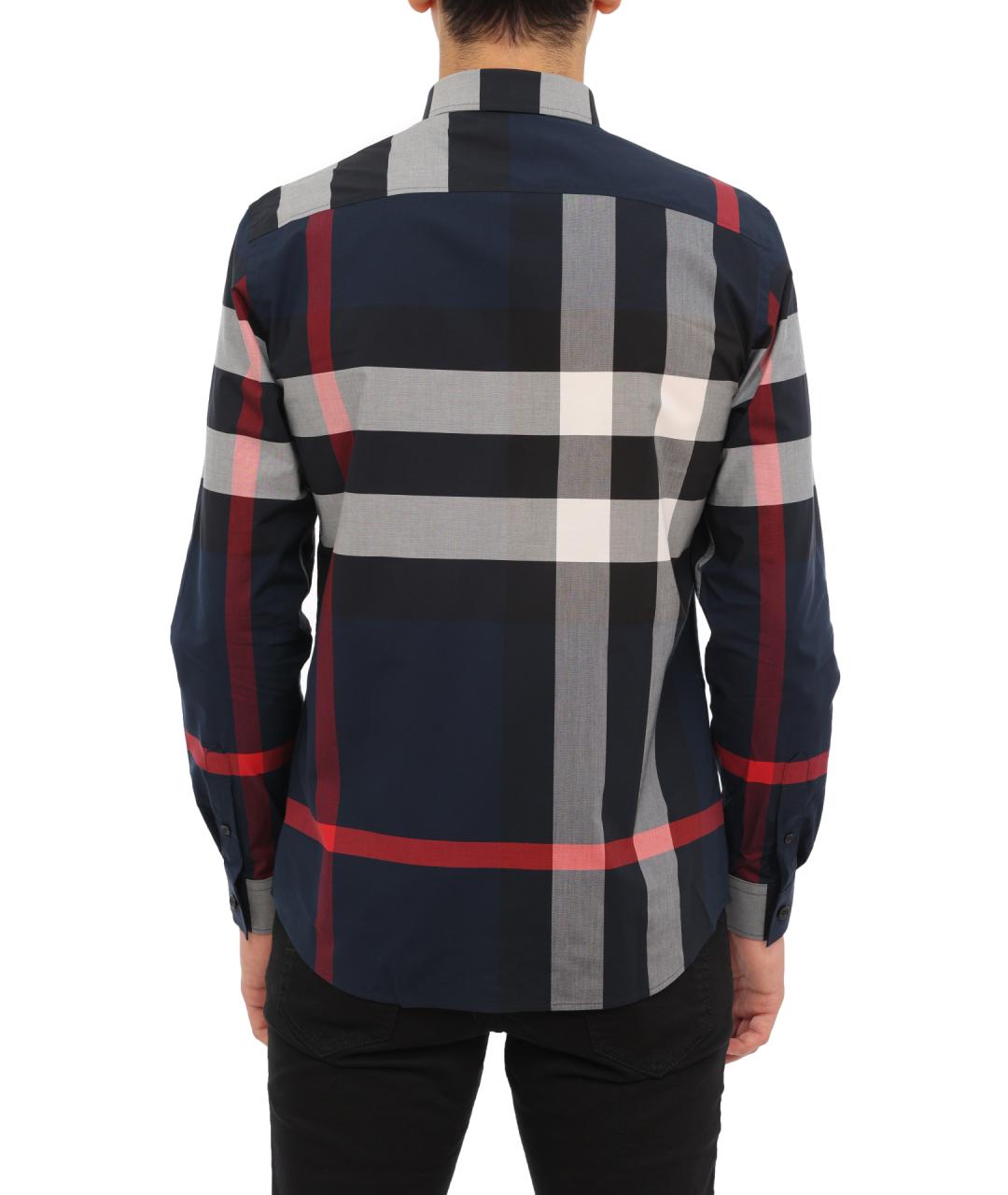 BURBERRY Синяя хлопковая кэжуал рубашка, фото 6