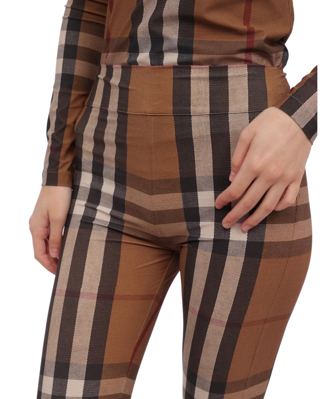 BURBERRY Коричневые леггинсы и велосипедки, фото 5