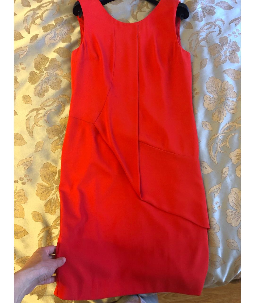 ARMANI JEANS Красное шифоновое коктейльное платье, фото 4