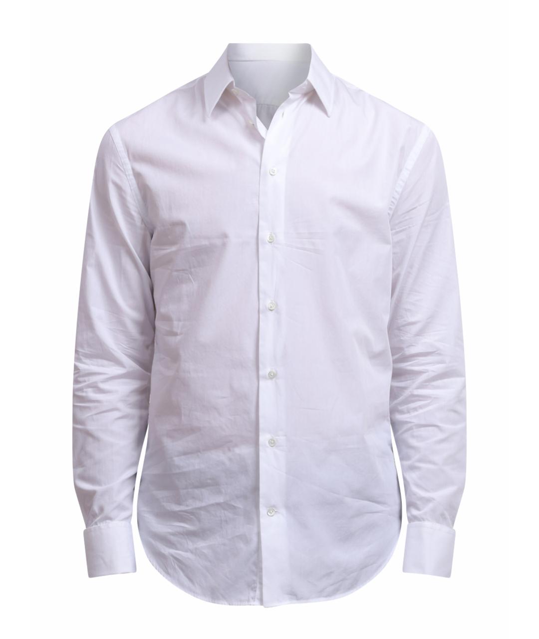 EMPORIO ARMANI Белая хлопковая классическая рубашка, фото 1