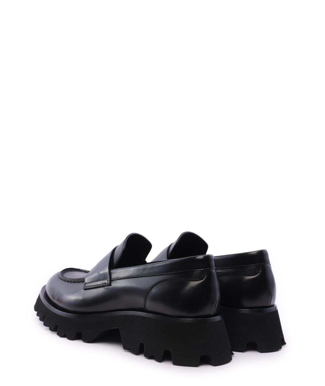 SANTONI Черные кожаные лоферы, фото 3