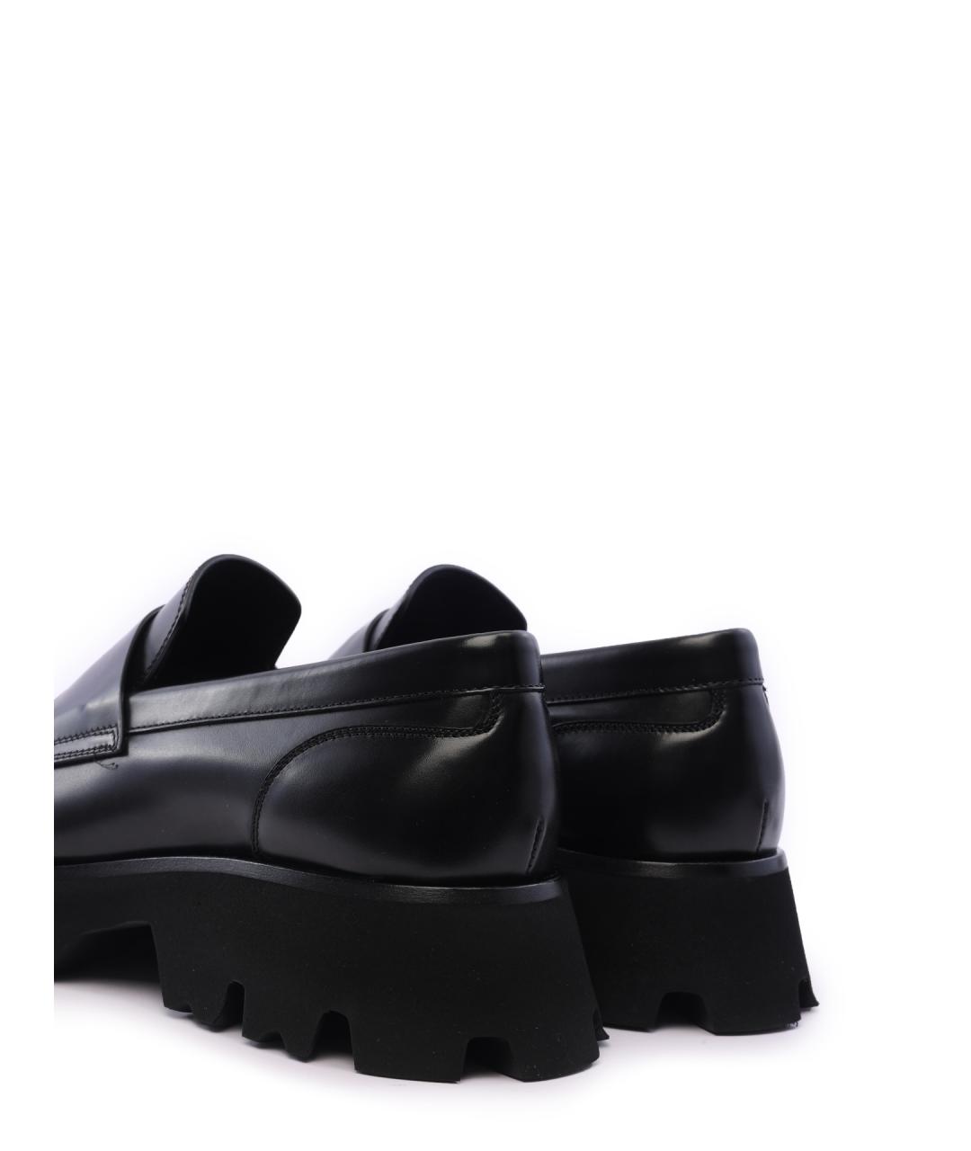 SANTONI Черные кожаные лоферы, фото 6